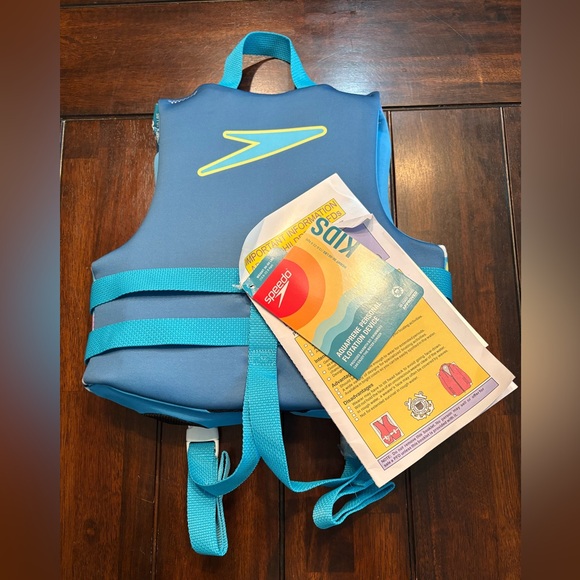 Speedo Kids Life Jacket (30-50lb) - Blue, Purple, and Yellow - Picture 3 of 3